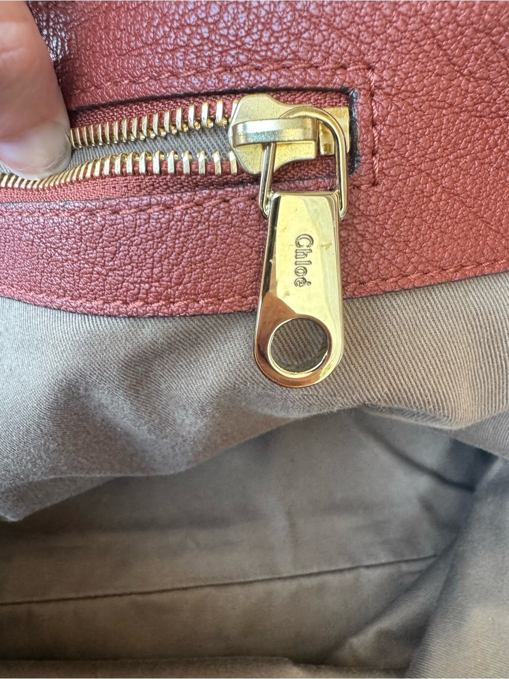 Chloé Elsie Leather Satchel in Whiskey with Gold Hardware - Picture 6 of 14